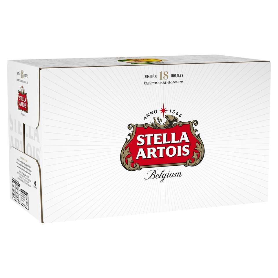 Stella Artois Belgium Premium Lager 18 x 284ml – Grocelivery